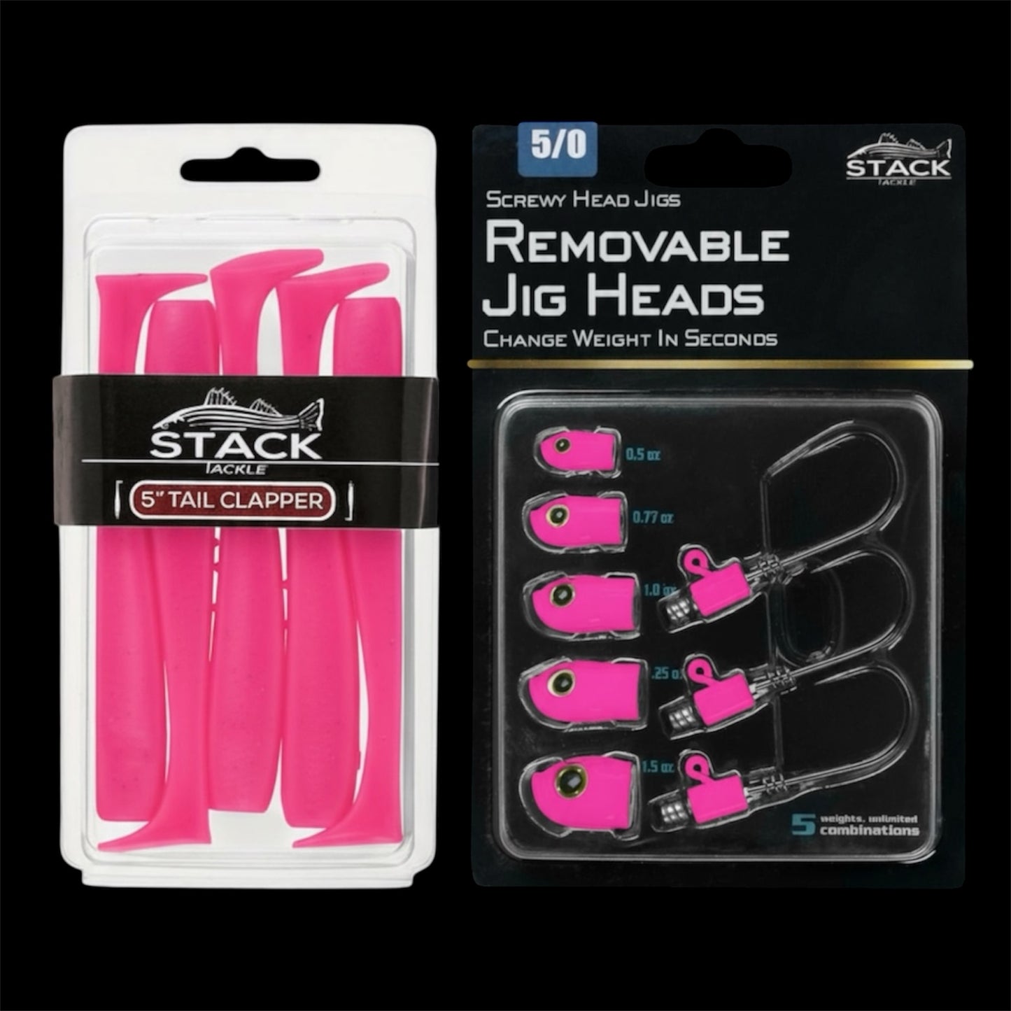 Screwy Head Jigs + Tail Clapper Bundle Pack